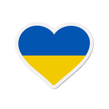 Aimant Coeur Drapeau de l'Ukraine en plusieurs tailles - Pixelforma