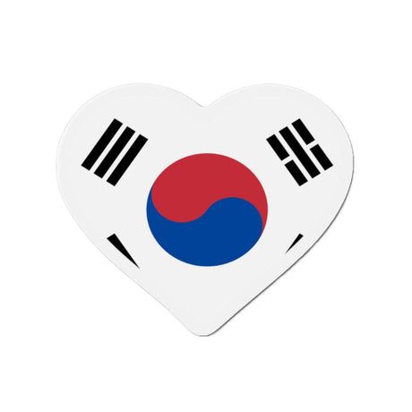 Aimant Coeur Drapeau de la Corée du Sud en plusieurs tailles - Pixelforma 