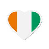 Aimant Coeur Drapeau de la Côte d'Ivoire en plusieurs tailles - Pixelforma