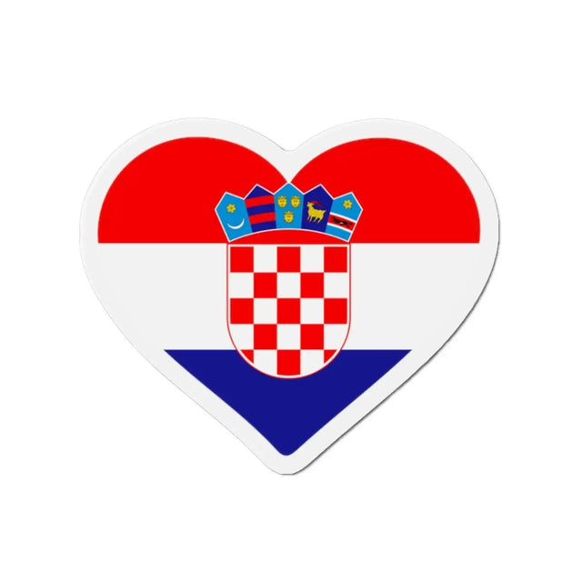 Aimant Coeur Drapeau de la Croatie en plusieurs tailles - Pixelforma 