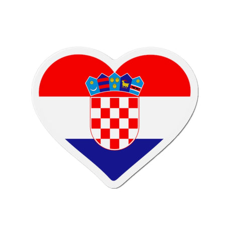 Aimant Coeur Drapeau de la Croatie en plusieurs tailles - Pixelforma 
