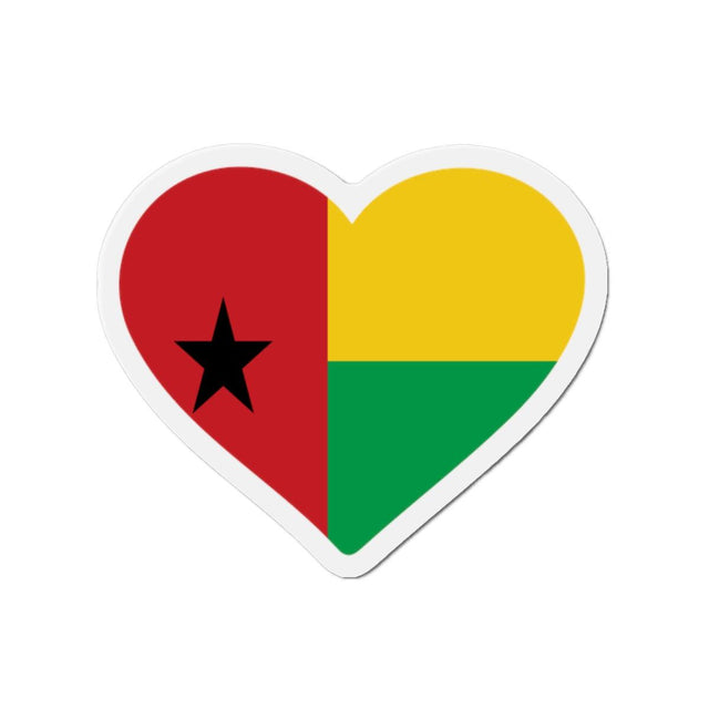 Aimant Coeur Drapeau de la Guinée-Bissau en plusieurs tailles - Pixelforma