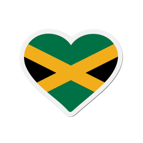 Aimant Coeur Drapeau de la Jamaïque en plusieurs tailles - Pixelforma 