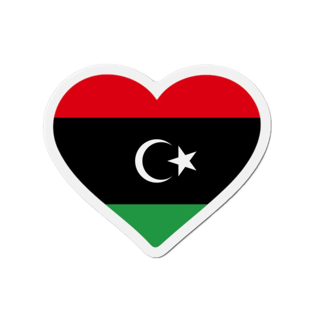 Aimant Coeur Drapeau de la Libye en plusieurs tailles - Pixelforma 