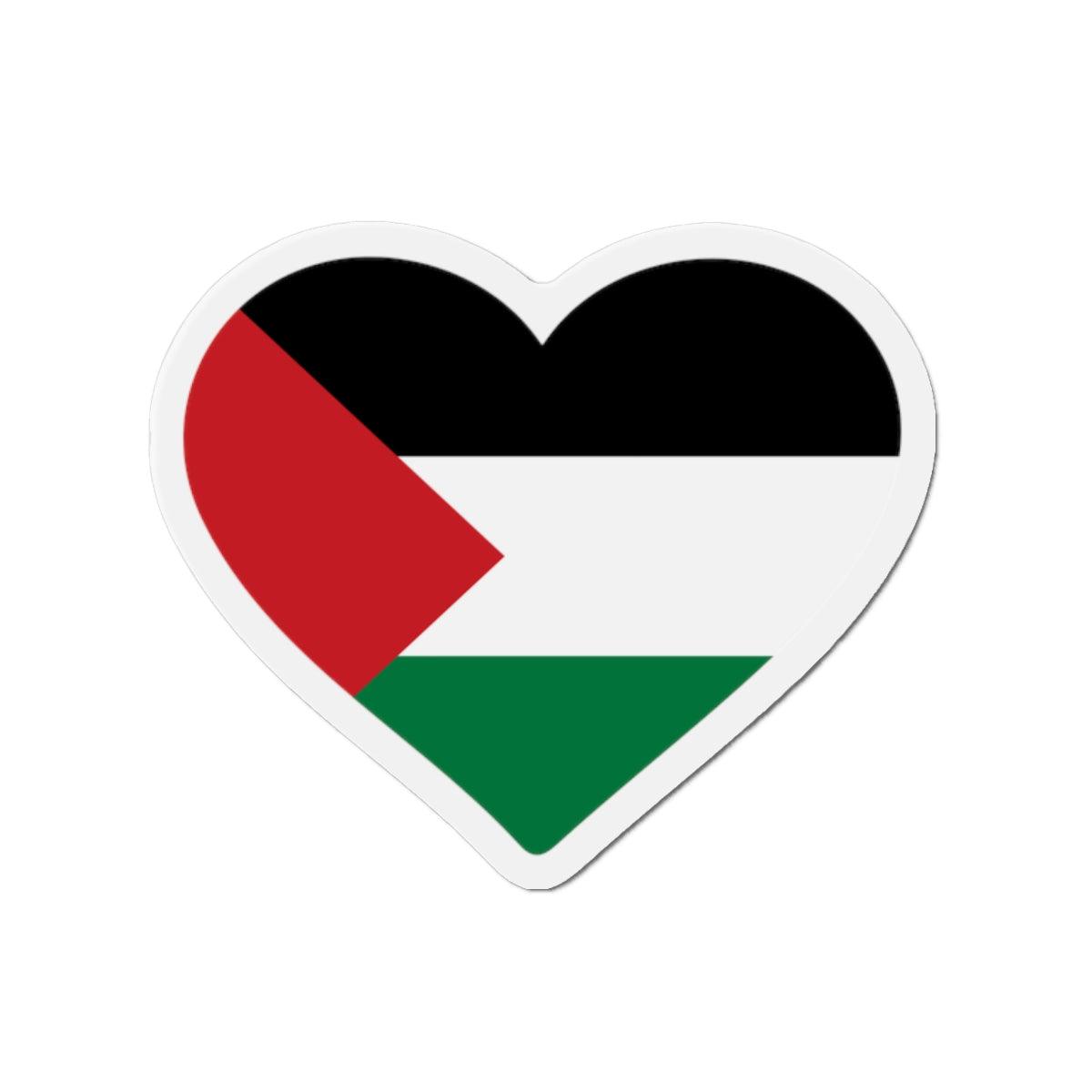 Aimant Coeur Drapeau de la Palestine en plusieurs tailles - Pixelforma