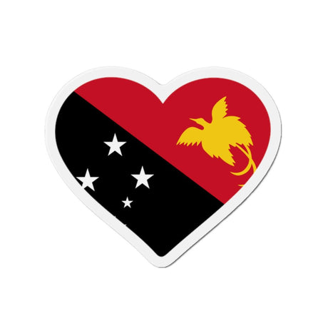 Aimant Coeur Drapeau de la Papouasie-Nouvelle-Guinée en plusieurs tailles - Pixelforma 