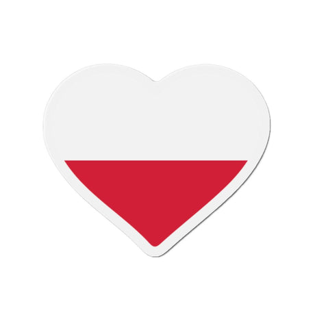 Aimant Coeur Drapeau de la Pologne en plusieurs tailles - Pixelforma