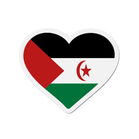 Aimant Coeur Drapeau de la République arabe sahraouie démocratique en plusieurs tailles - Pixelforma 