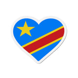 Aimant Coeur Drapeau de la république démocratique du Congo en plusieurs tailles - Pixelforma 