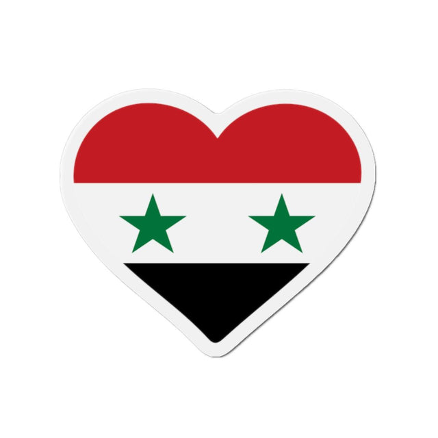 Aimant Coeur Drapeau de la Syrie en plusieurs tailles - Pixelforma