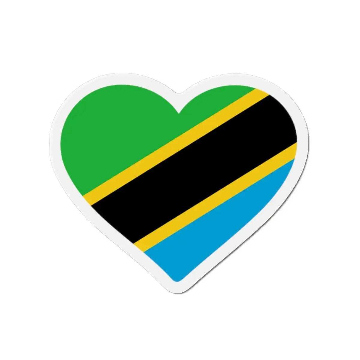 Aimant Coeur Drapeau de la Tanzanie en plusieurs tailles - Pixelforma 