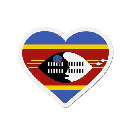 Aimant Coeur Drapeau de l'Eswatini en plusieurs tailles - Pixelforma 