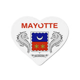 Aimant Coeur Drapeau de Mayotte en plusieurs tailles - Pixelforma 