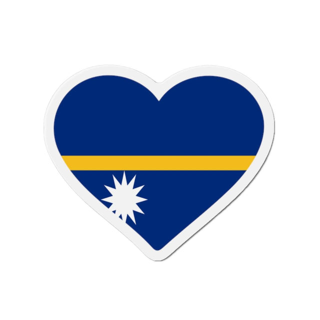 Aimant Coeur Drapeau de Nauru en plusieurs tailles - Pixelforma 