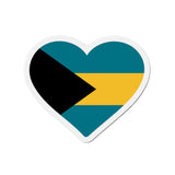 Aimant Coeur Drapeau des Bahamas en plusieurs tailles - Pixelforma