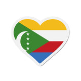 Aimant Coeur Drapeau des Comores en plusieurs tailles - Pixelforma 