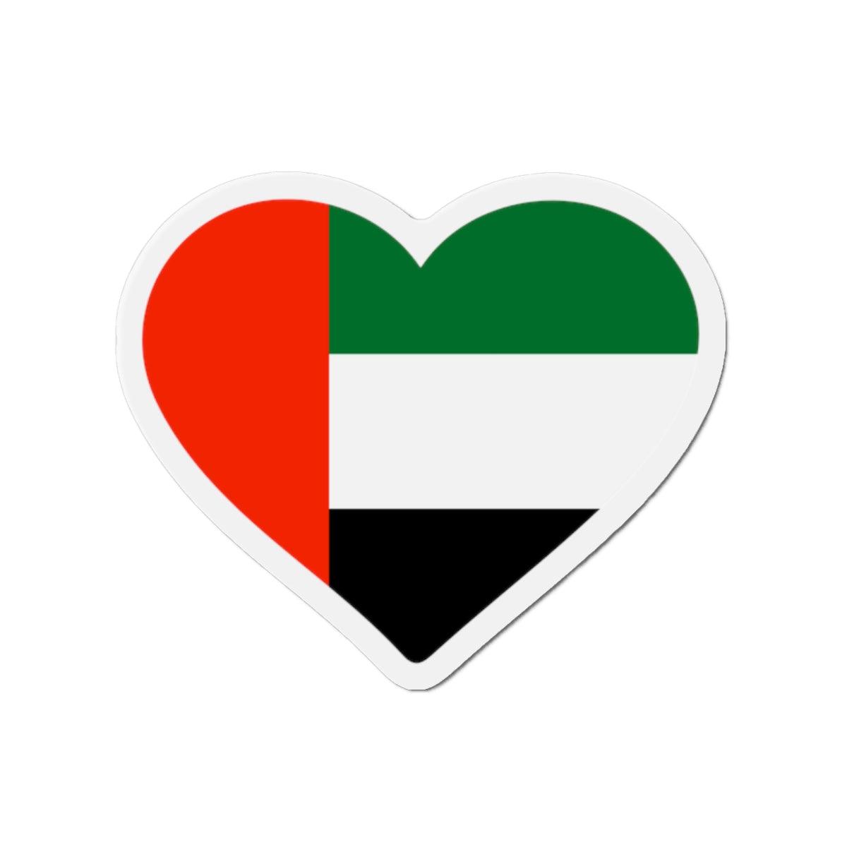 Aimant Coeur Drapeau des Émirats arabes unis en plusieurs tailles - Pixelforma