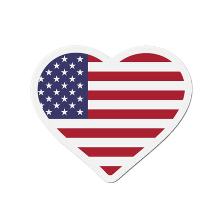 Aimant Coeur Drapeau des États-Unis en plusieurs tailles - Pixelforma 