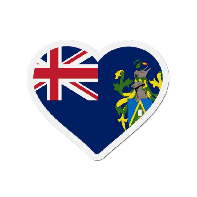 Aimant Coeur Drapeau des îles Pitcairn en plusieurs tailles - Pixelforma 