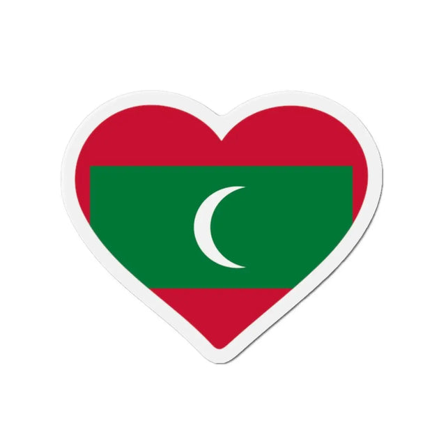 Aimant coeur drapeau des maldives en plusieurs tailles - pixelforma