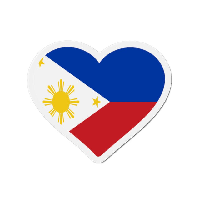 Aimant Coeur Drapeau des Philippines en plusieurs tailles - Pixelforma 