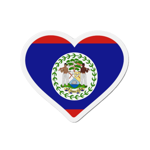 Aimant Coeur Drapeau du Belize en plusieurs tailles - Pixelforma