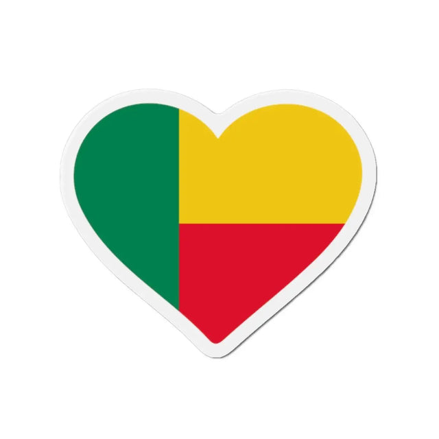 Aimant Coeur Drapeau du Bénin en plusieurs tailles - Pixelforma 