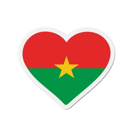 Aimant Coeur Drapeau du Burkina Faso en plusieurs tailles - Pixelforma