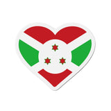 Aimant Coeur Drapeau du Burundi en plusieurs tailles - Pixelforma 