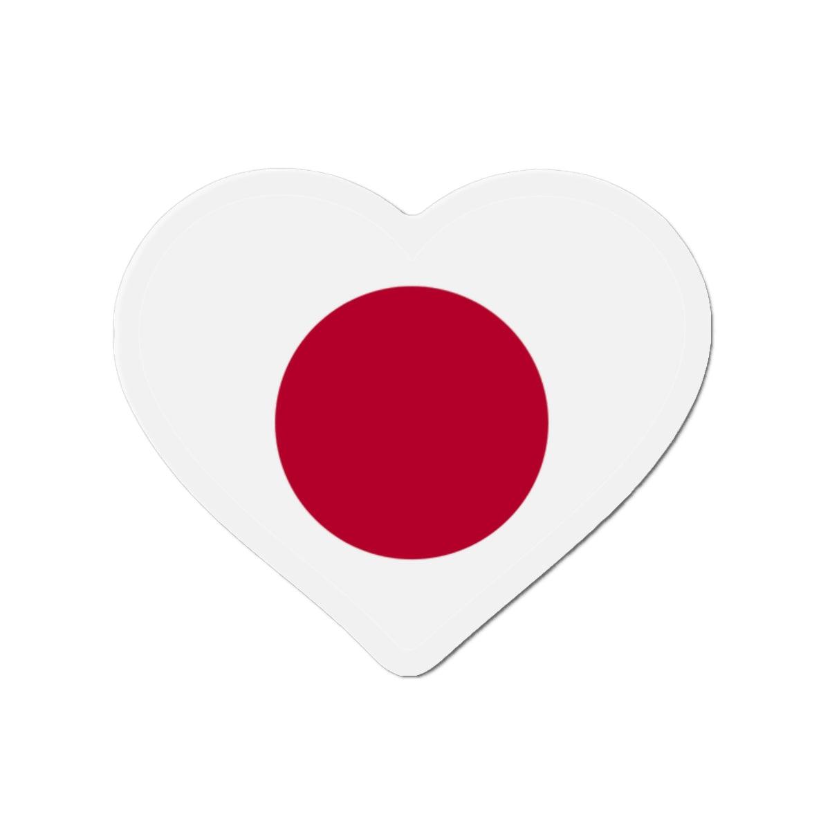 Aimant Coeur Drapeau du Japon en plusieurs tailles - Pixelforma