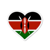 Aimant Coeur Drapeau du Kenya en plusieurs tailles - Pixelforma 