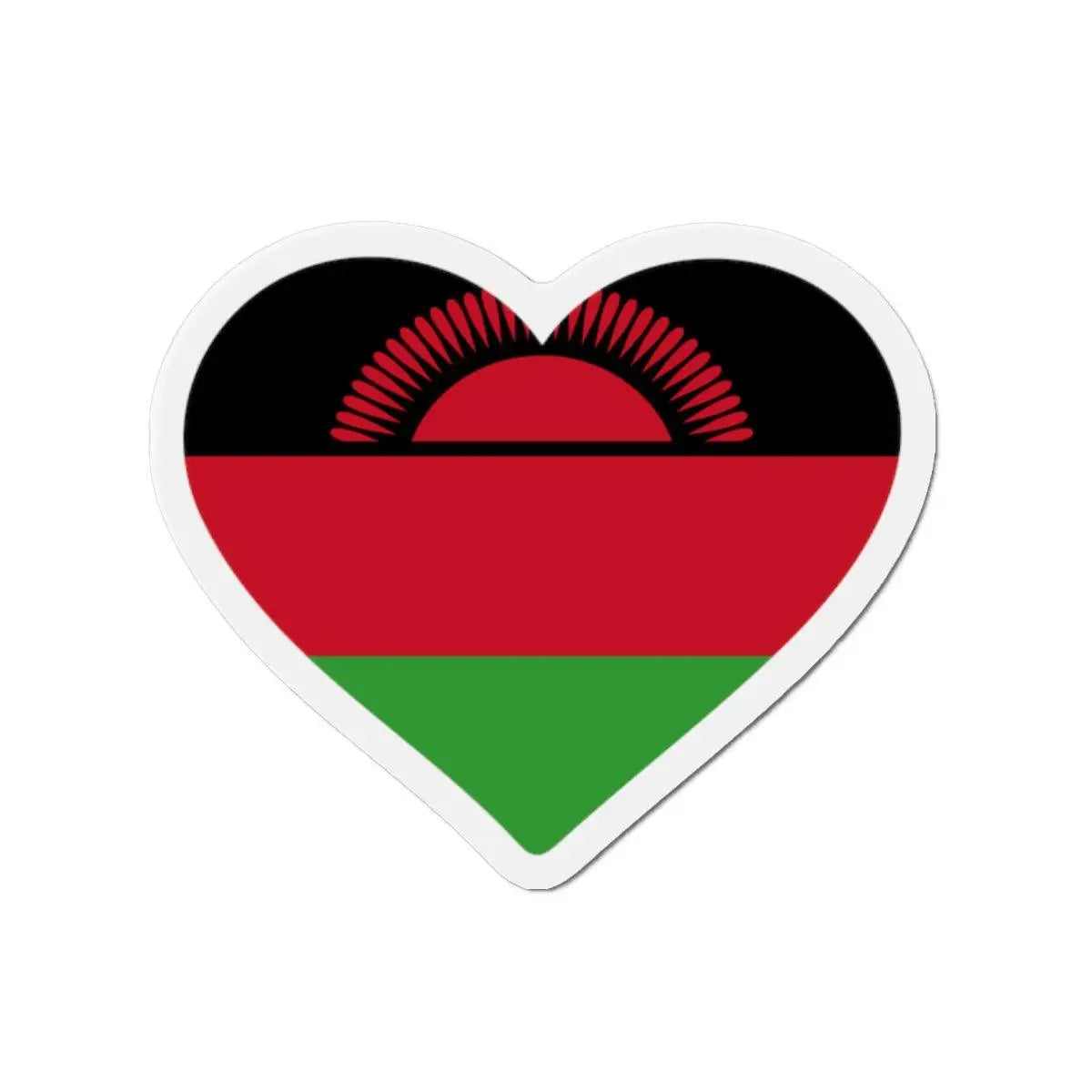 Aimant Coeur Drapeau du Malawi en plusieurs tailles - Pixelforma 