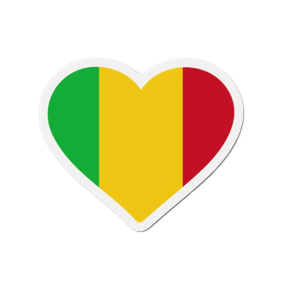 Aimant Coeur Drapeau du Mali en plusieurs tailles - Pixelforma 