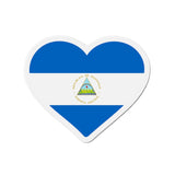 Aimant Coeur Drapeau du Nicaragua en plusieurs tailles - Pixelforma 