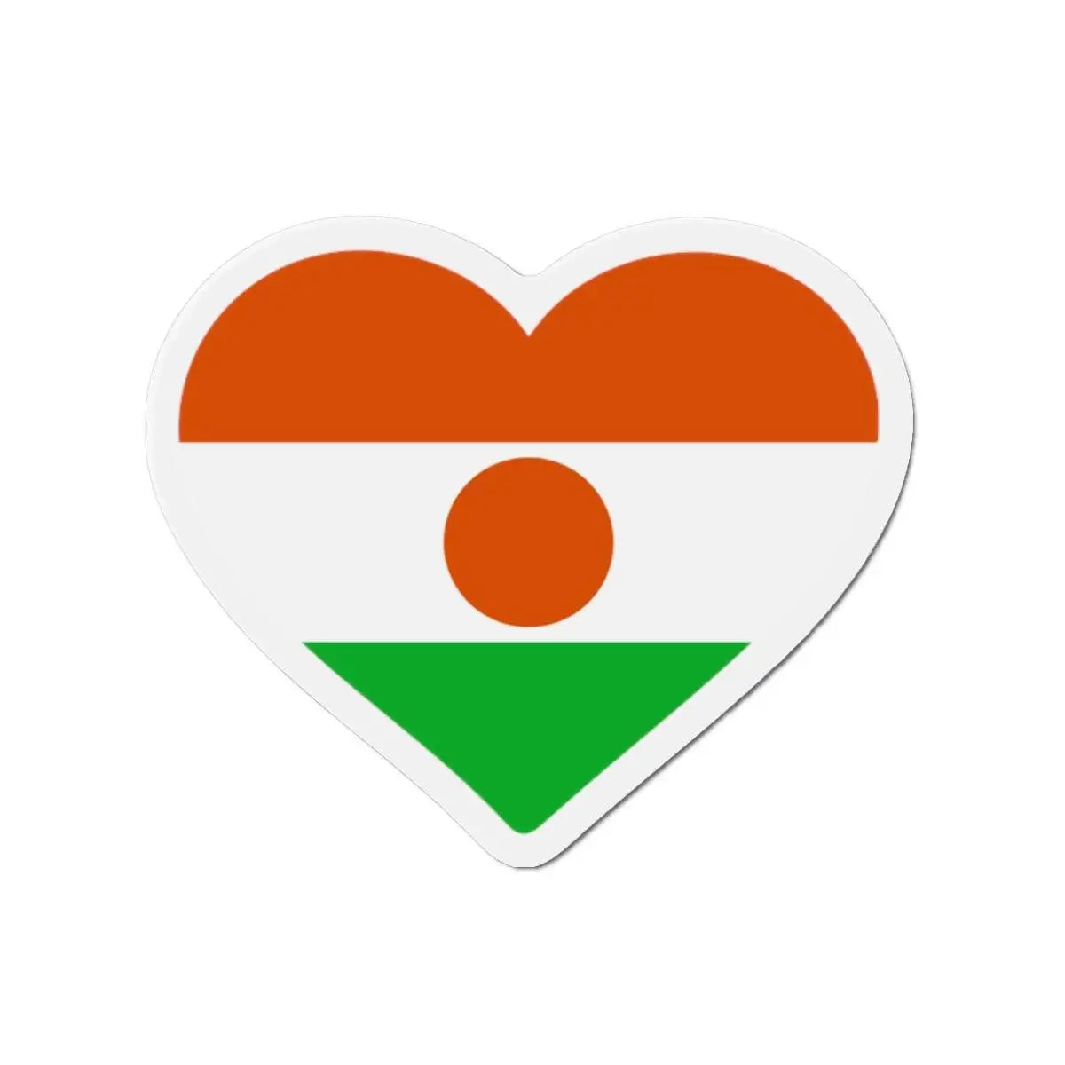 Aimant Coeur Drapeau du Niger en plusieurs tailles - Pixelforma 