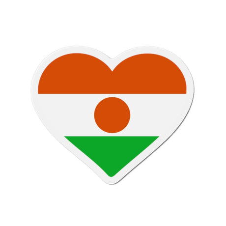 Aimant Coeur Drapeau du Niger en plusieurs tailles - Pixelforma