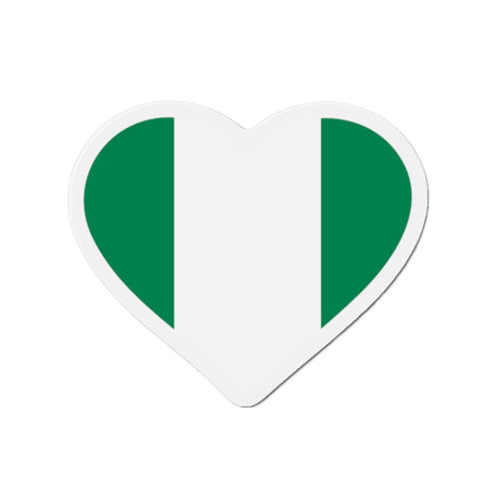 Aimant Coeur Drapeau du Nigeria en plusieurs tailles - Pixelforma 