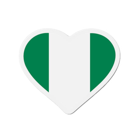 Aimant Coeur Drapeau du Nigeria en plusieurs tailles - Pixelforma