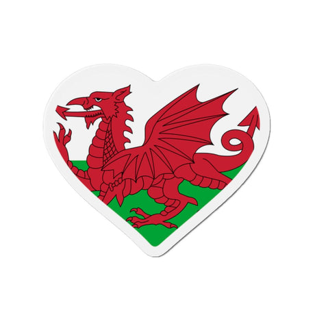 Aimant Coeur Drapeau du pays de Galles en plusieurs tailles - Pixelforma 