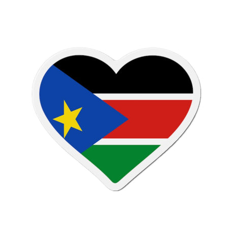 Aimant Coeur Drapeau du Soudan du Sud en plusieurs tailles - Pixelforma 