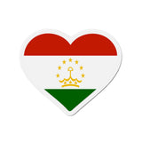 Aimant Coeur Drapeau du Tadjikistan en plusieurs tailles - Pixelforma 