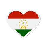 Aimant Coeur Drapeau du Tadjikistan en plusieurs tailles - Pixelforma