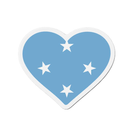 Aimant cœur drapeau états fédérés forme décorative