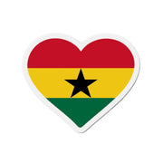Aimant cœur drapeau ghana en métal décoratif coloré