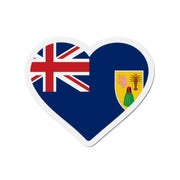 Aimant coeur drapeau îles turques-et-caïques décoratif