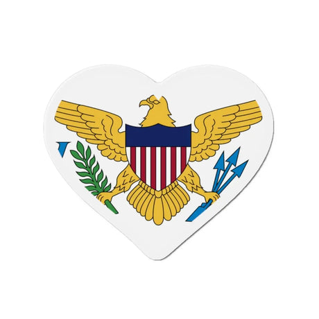 Aimant coeur drapeau îles vierges forme décorative magnétique