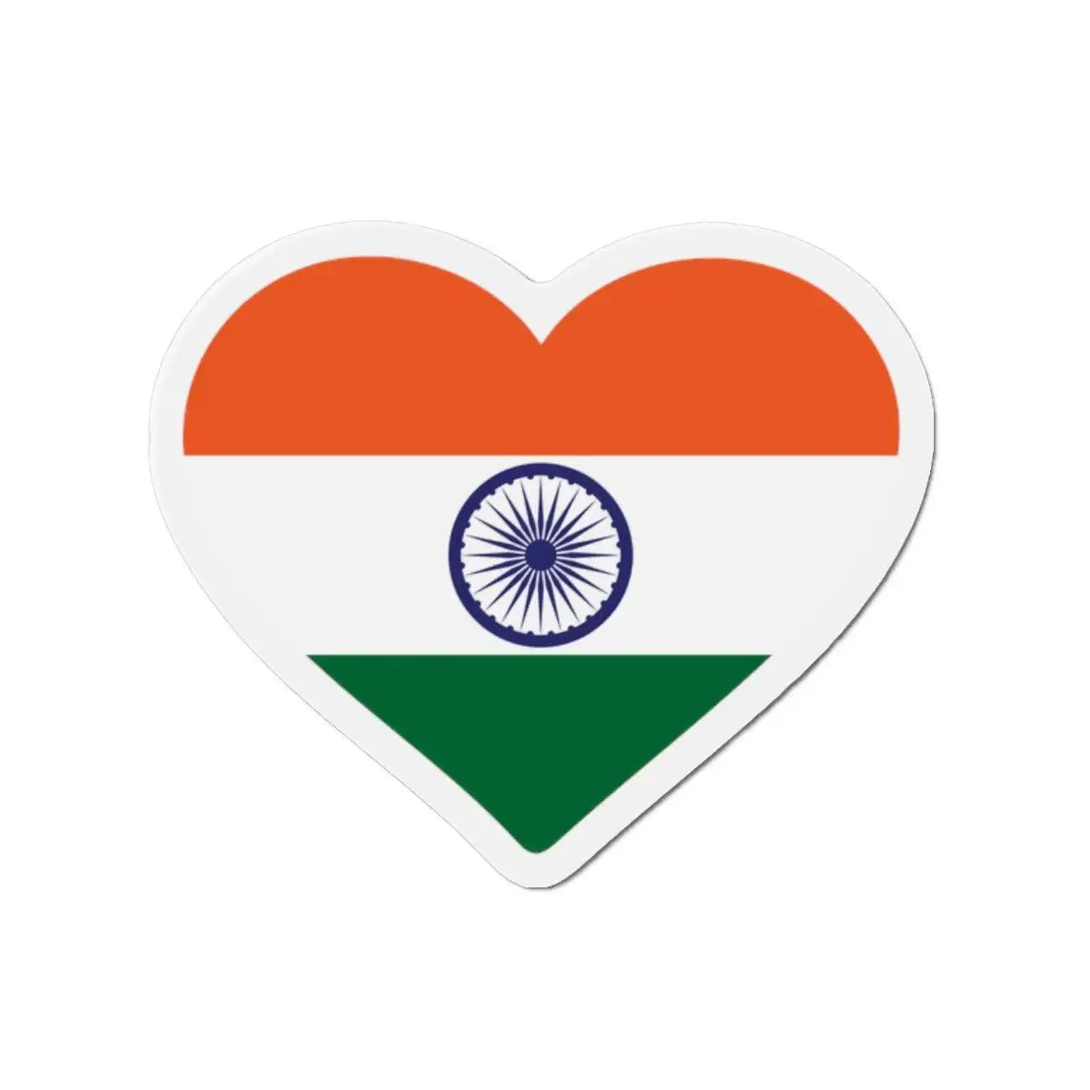 Aimant cœur drapeau inde magnétique décoratif coloré