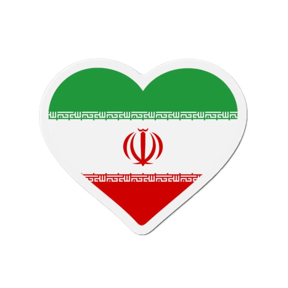 Aimant coeur drapeau iran forme cœur décoratif magnétique