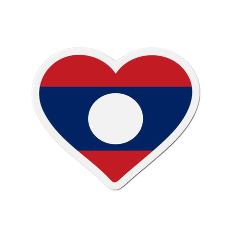 Aimant coeur drapeau laos forme décorative réfrigérateur