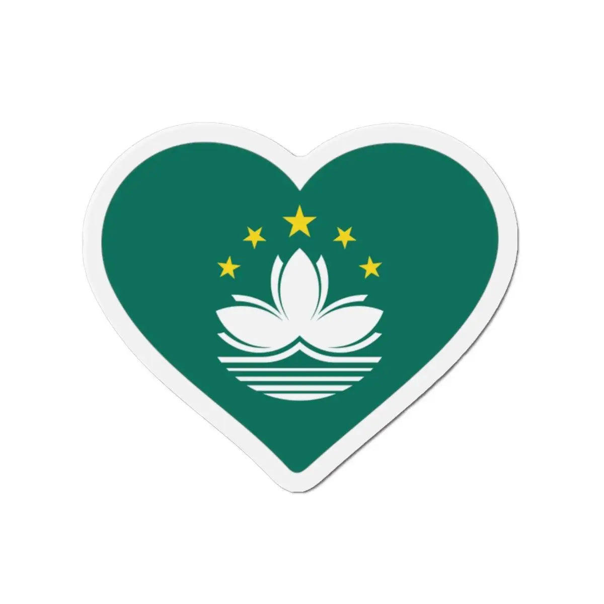 Aimant cœur drapeau macao magnétique souvenir décoratif